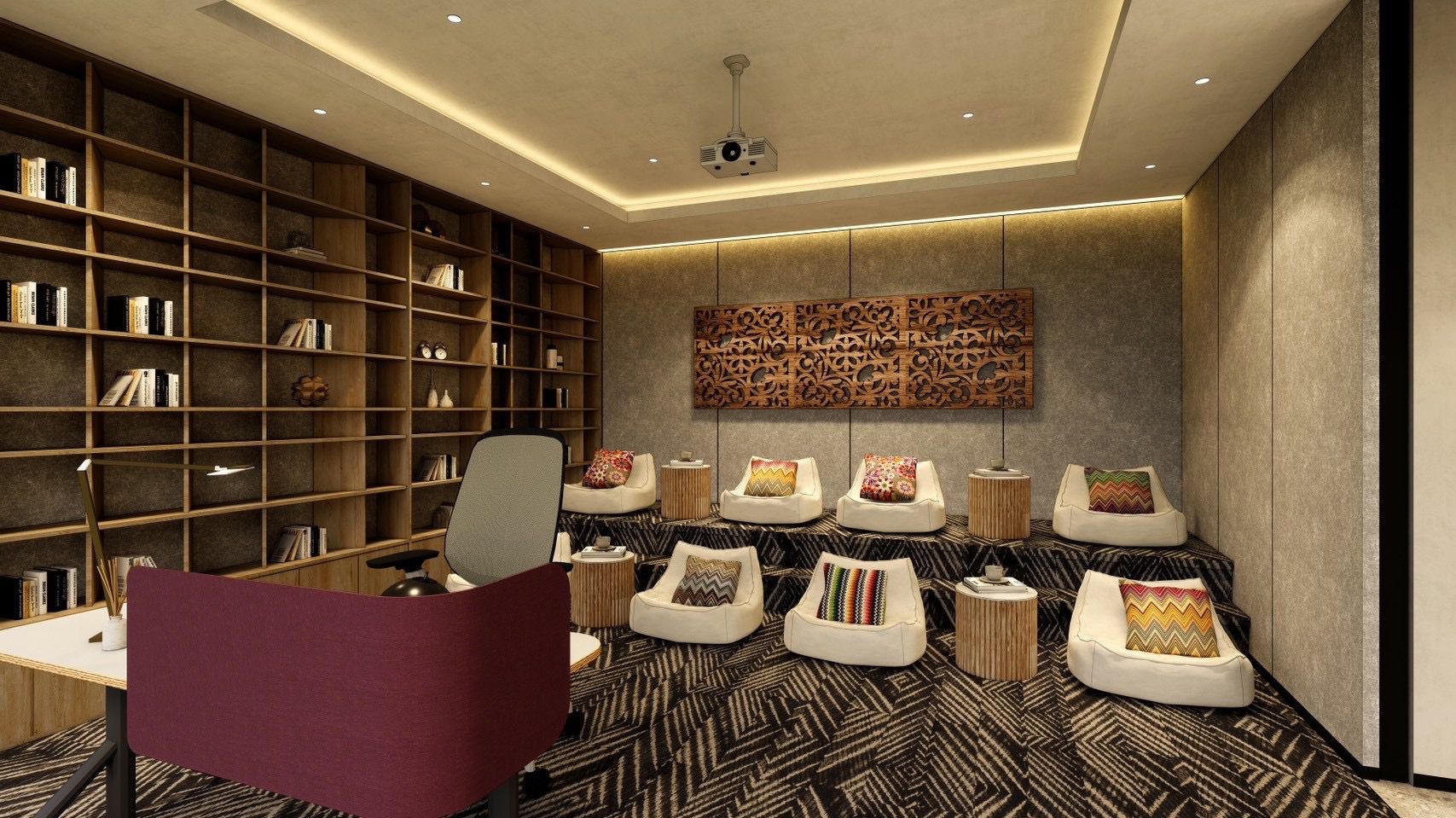 Villa Unity infinity pool at sunset with panoramic ocean views, Koh Samui